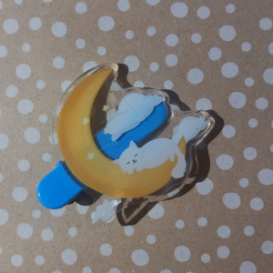 Agrafe de par pisica cu Luna